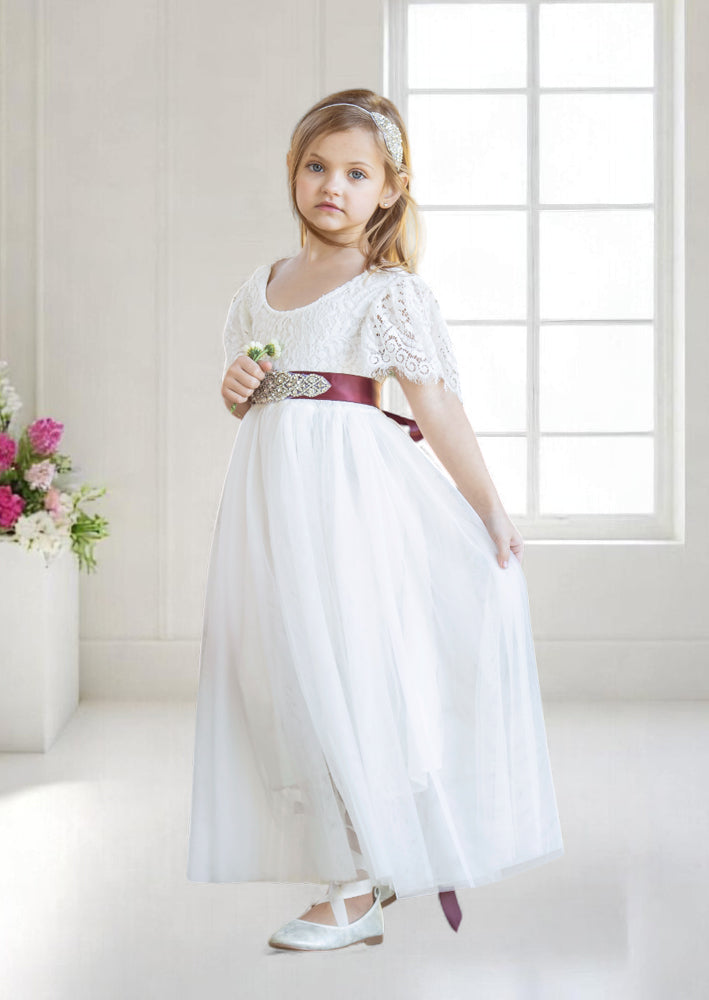 white flower girl dresses for toddlers