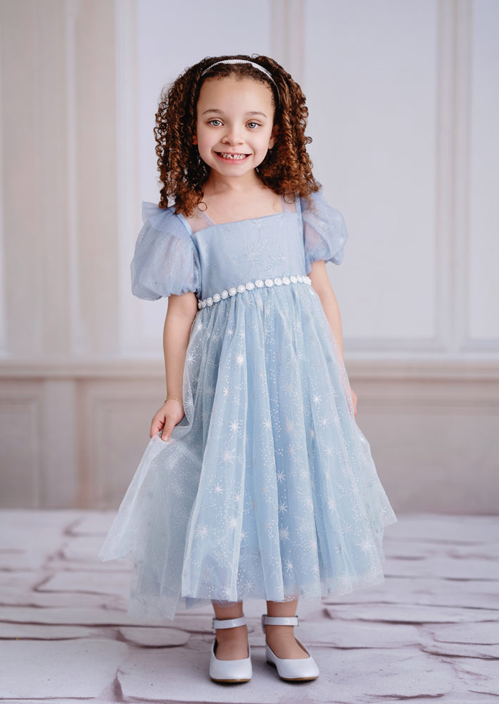 girls party dress blue
