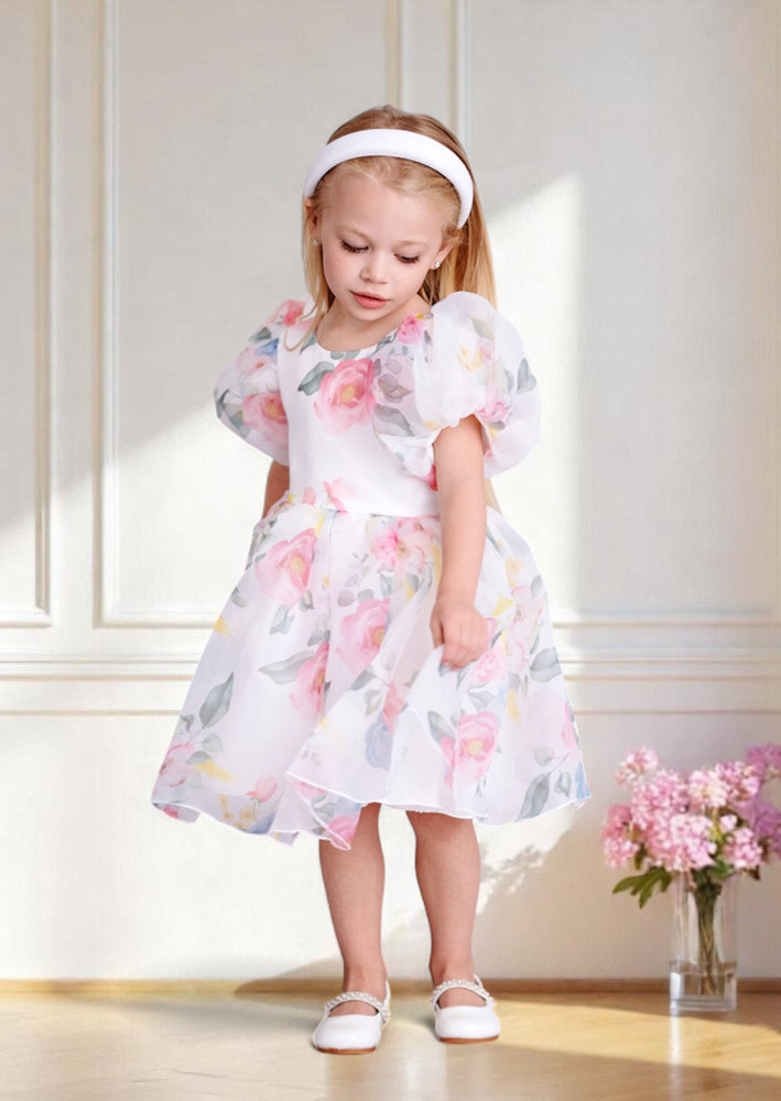 knee length floral flower girl dresses