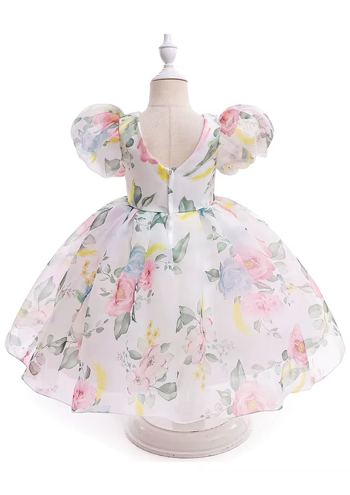 summer floral flower girl dress
