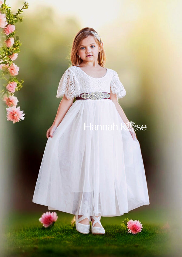 White flower girl dresses