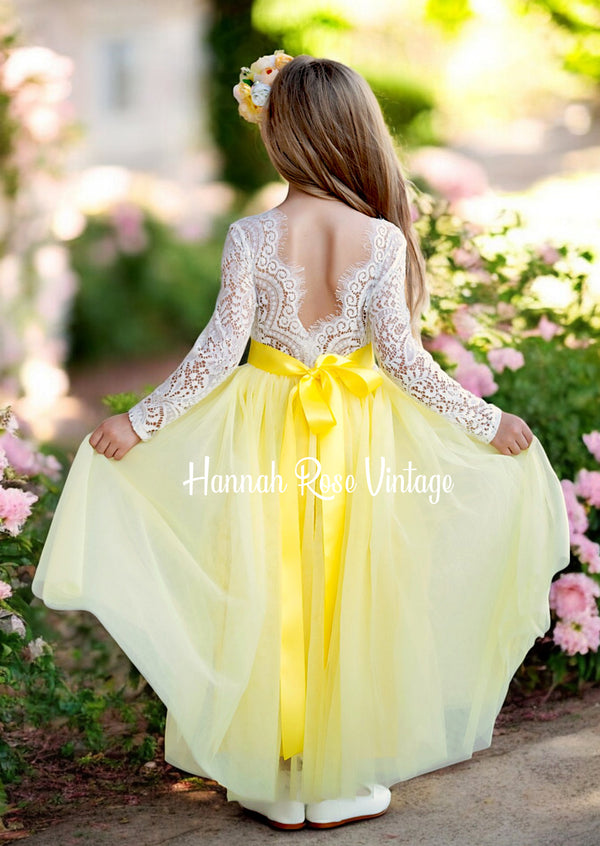 Yellow Flower Girl Dresses