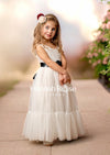 White Sleeveless Flower Girl Dresses