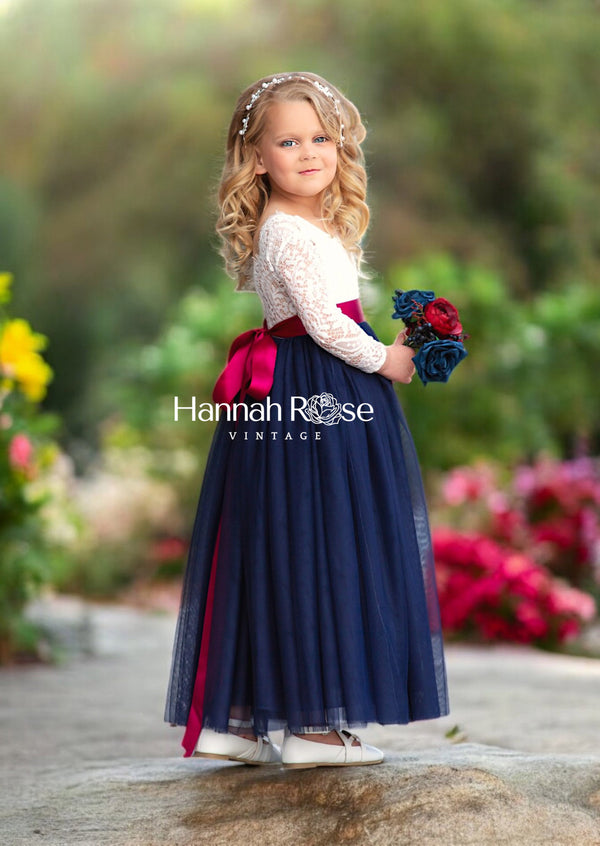 Navy Flower Girl Dresses