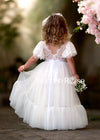 Elegant white flower girl dresses