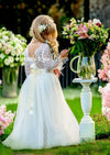 ivory flower girl dress with sleeves