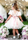 Ivory Lace Flower Girl Dress Knee Length