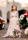 Ivory lace flower girl dress with sleeves