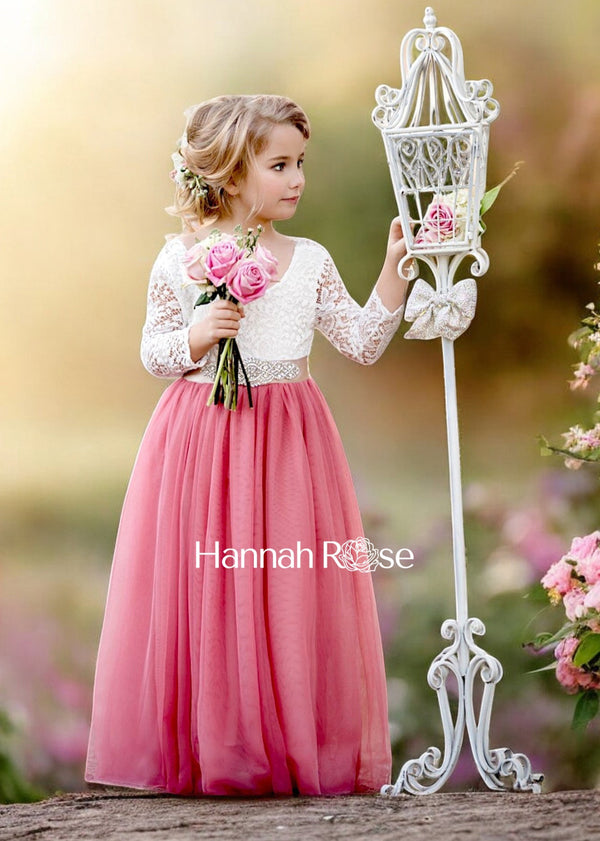 Dusty Rose Flower Girl Dresses