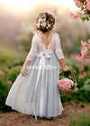 Gray Flower Girl Dresses