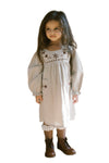 GIRLS - Ava Girls Embroidered Dress - Hannah Rose Vintage Boutique