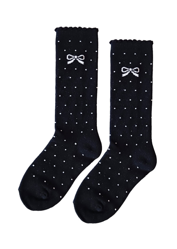 Black Dot Knee Socks