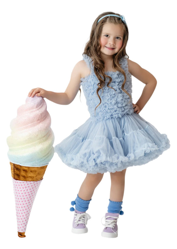 Tutu Petti Dress in Blue