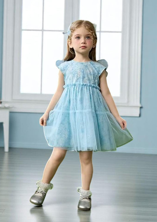 toddler girl blue tulle dress