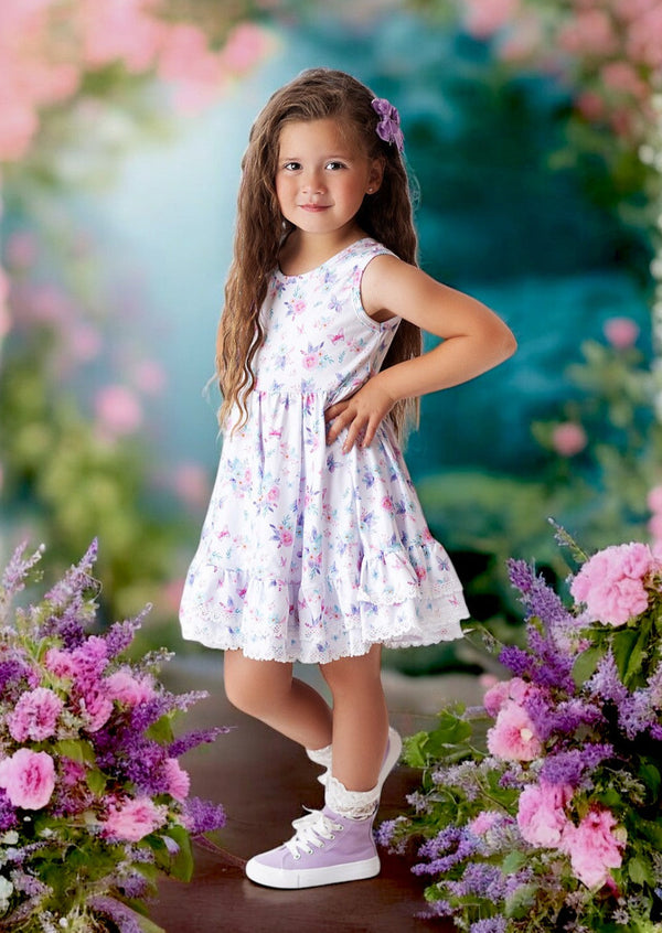 girls butterfly twirl Dress