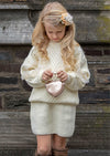 GIRLS - Cream Sweater & Skirt Set - Hannah Rose Vintage Boutique