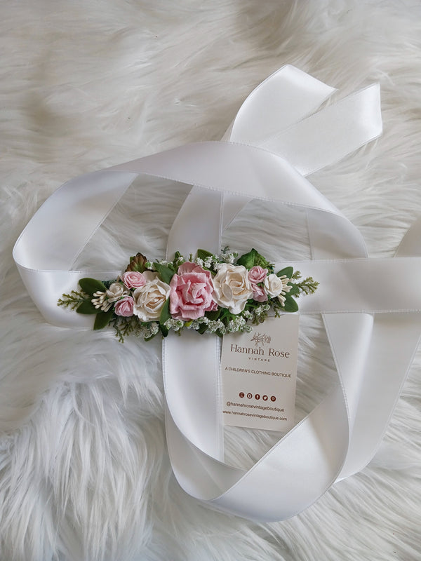 White Flower Sash 