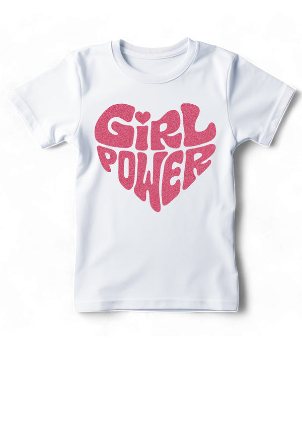 Girl Power Hot Pink Glitter Tee