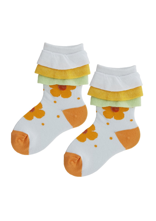 girls yellow gold socks