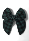 Green Check Christmas Fable Bow