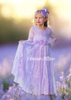 lavender Flower Girl Dress with sash