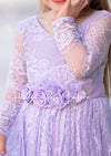 Lavender flower girl bridal sashes and accessories for wedding