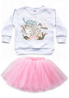 My Little Friends Crewneck Sweatshirt & Tutu Set Pink