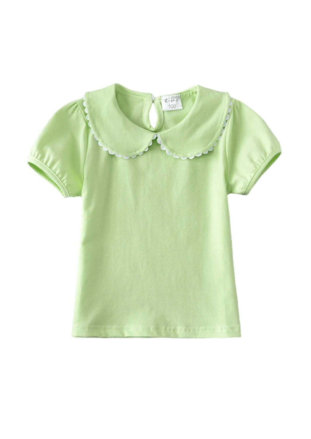 Peter Pan Collar Short Sleeve Top