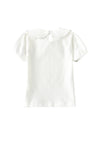 Peter Pan Collar Short Sleeve Top