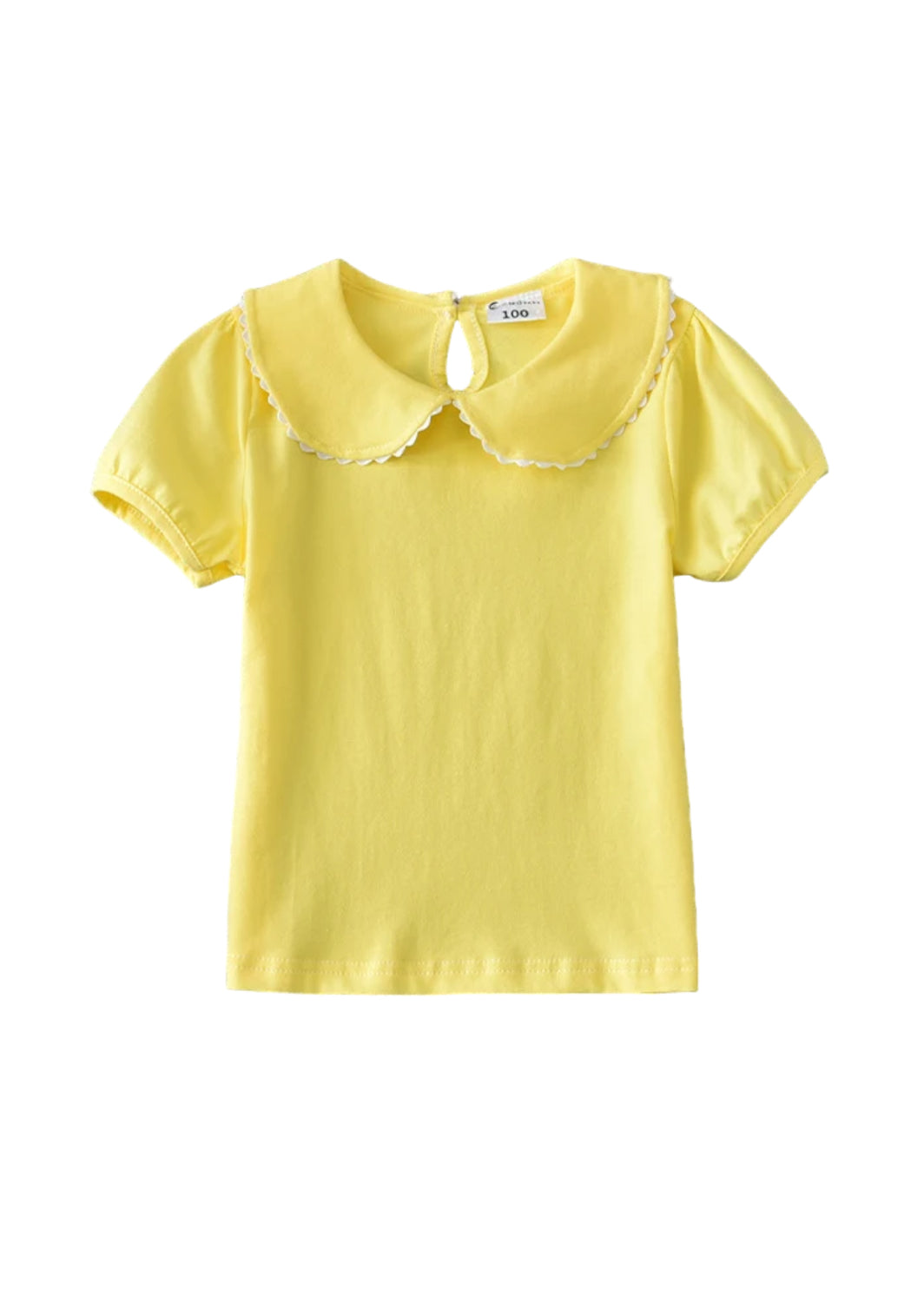 Peter Pan Collar Short Sleeve Top