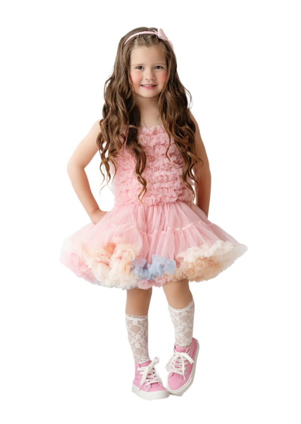 Tutu Petti Dress in Pink Multi