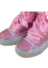 Pink Rhinestone Bling Sparkly High-Top Shoes