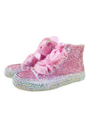 Pink Rhinestone Bling Sparkly High-Top Shoes