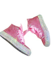 Pink Rhinestone Bling Sparkly High-Top Shoes