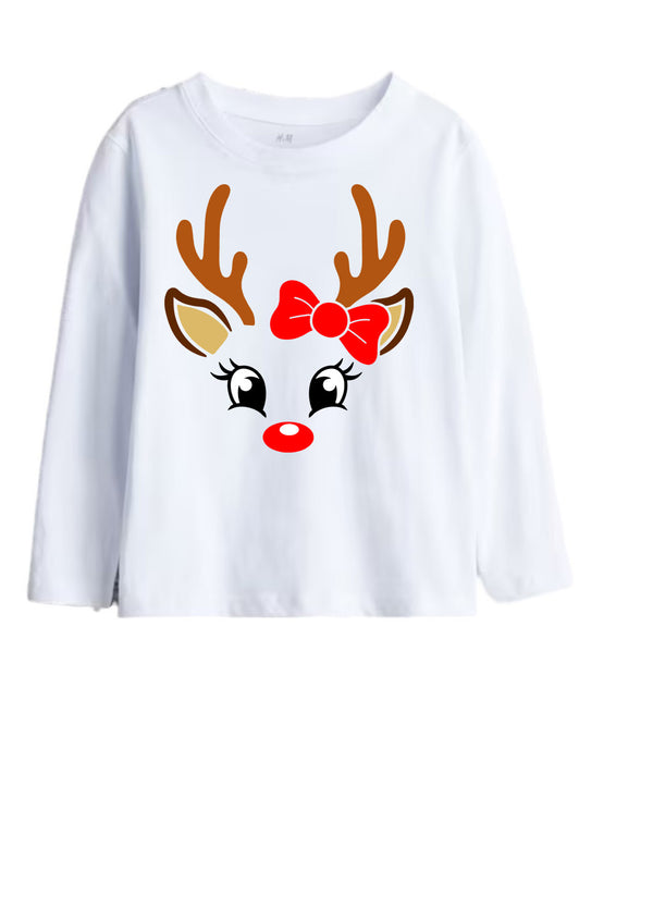 Girls Rudolph Christmas T Shirt