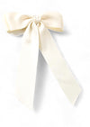 Girls Satin Ribbon Bow Ivory