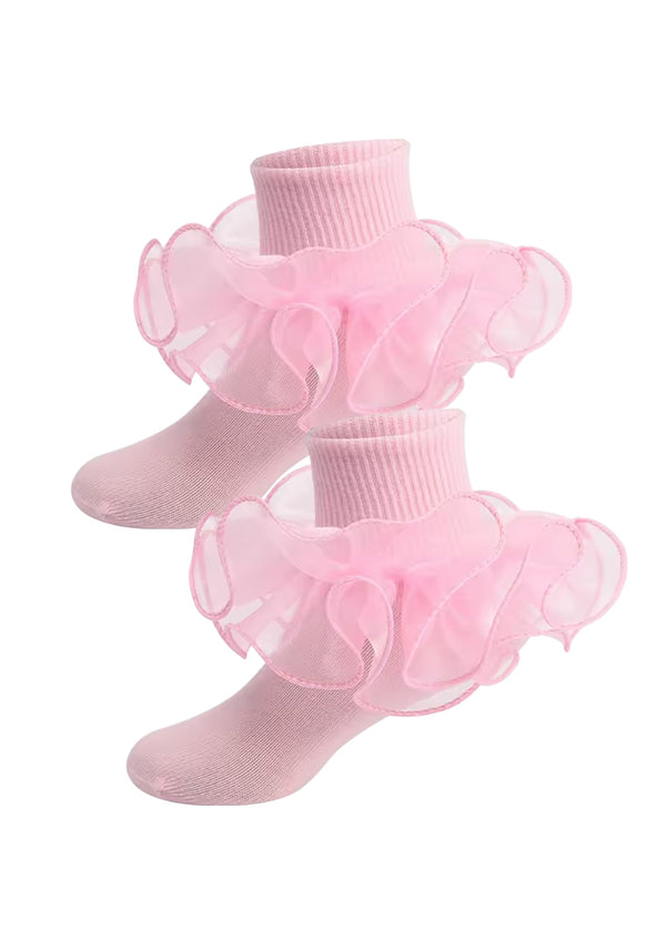 toddler girl pink ruffle socks