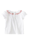 Strawberry Embroidered Girls Tee