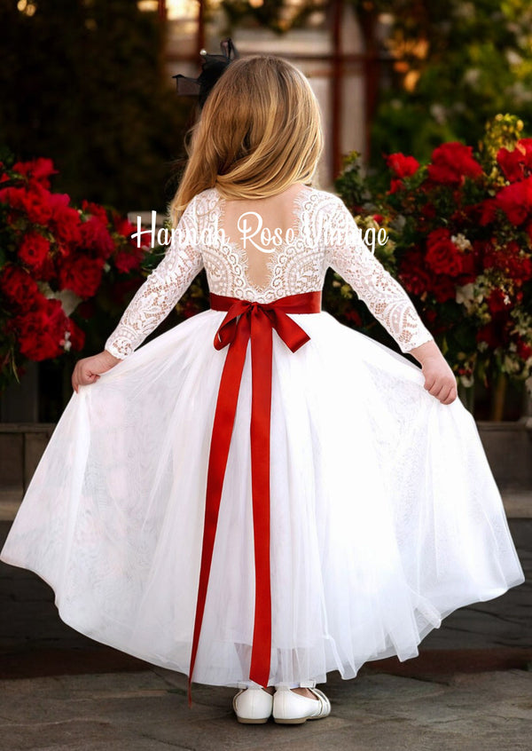 White Ivory Flower Girl Dresses