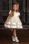 Analise White Satin Party Dress