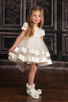 Analise White Satin Party Dress