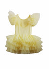 Plum Cute Tutu Dress | Pale Yellow