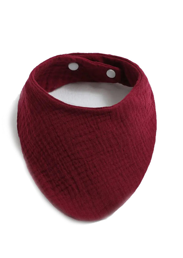 triangle baby bib burgundy