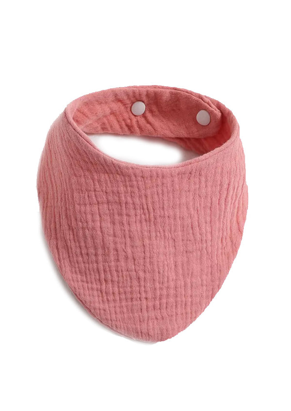 triangle baby bib dusty pink