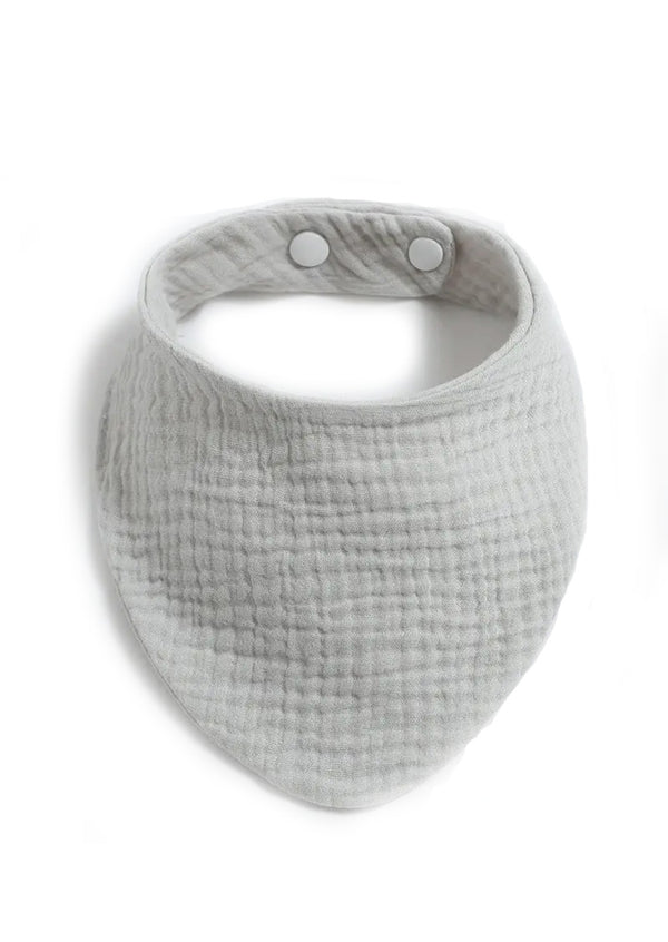 triangle baby bib gray