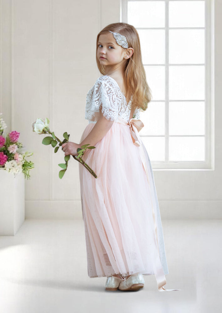 blush flower girl dresses for toddlers