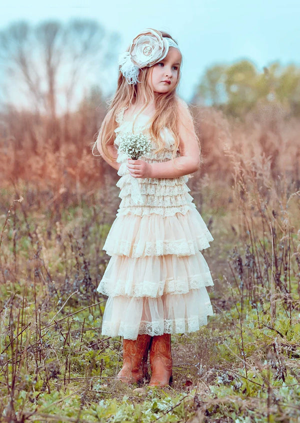 ivory lace flower girl dress baby