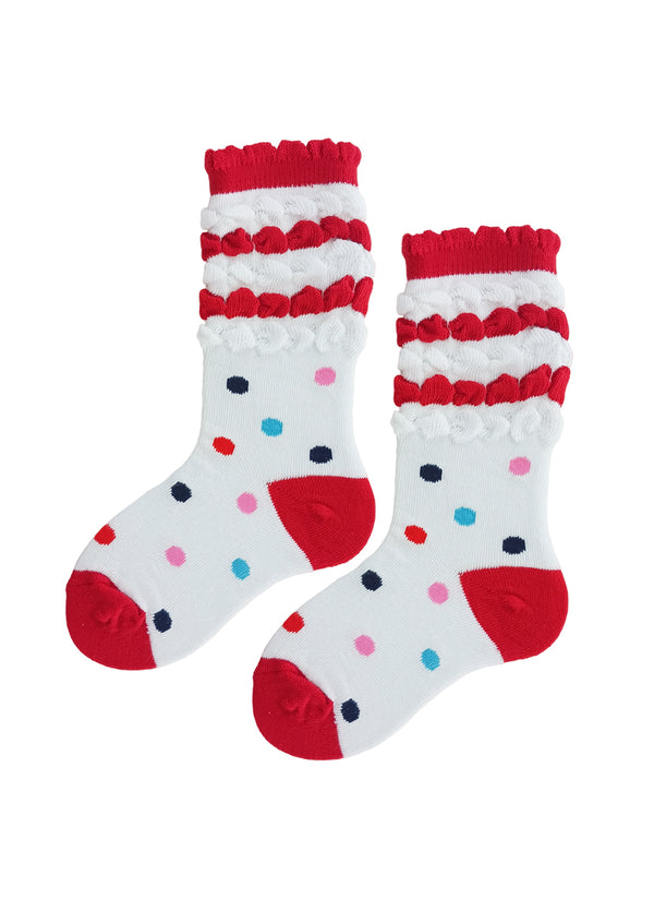 Candy Dots Ankle Socks Red