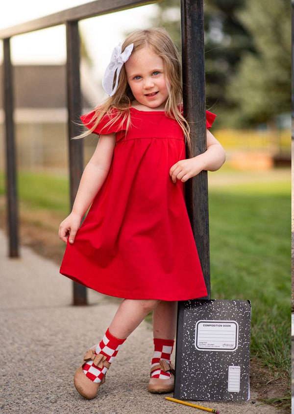 girls red dress