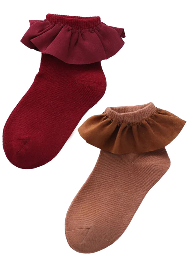 Class Act Set Ruffle Ankle Socks 2 Pack